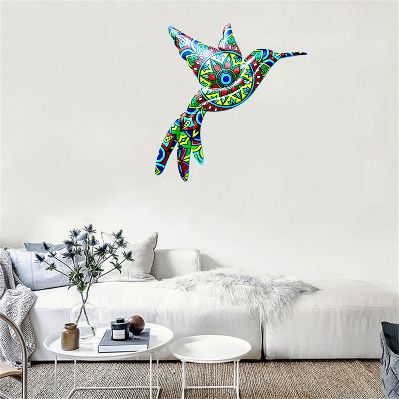 Chim Ruồi Bằng Sắt Treo Tường Trang Trí Màu Sắc Tươi Sáng