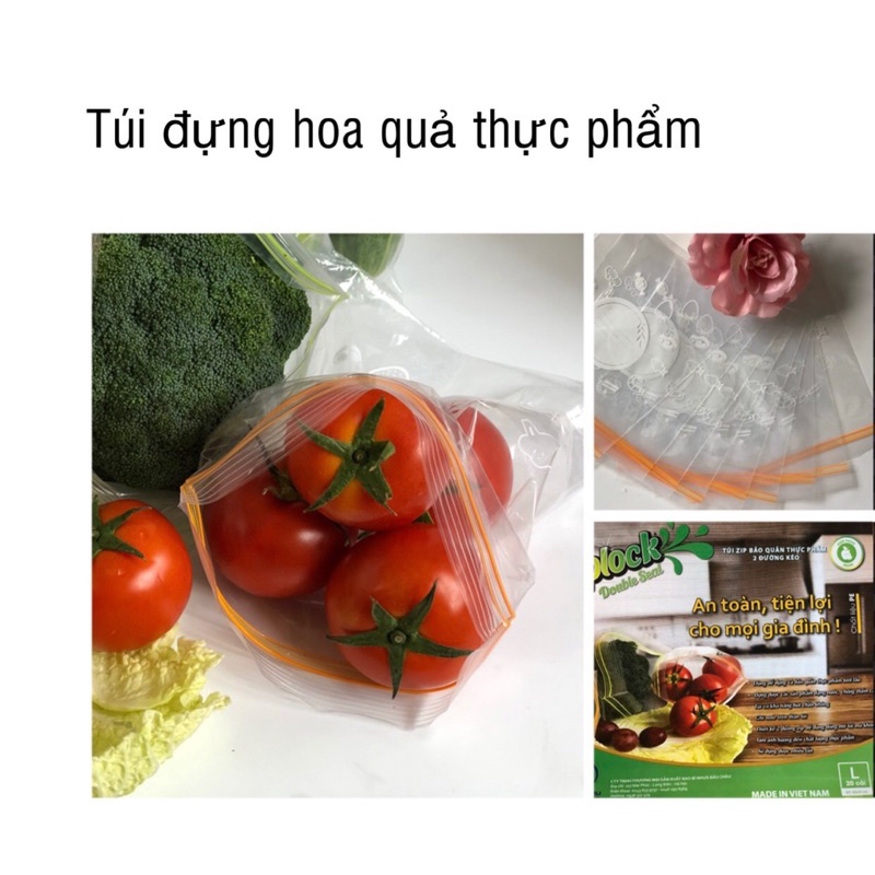 Túi Zip lock đựng thực phẩm tái sử dụng được nhiều lần