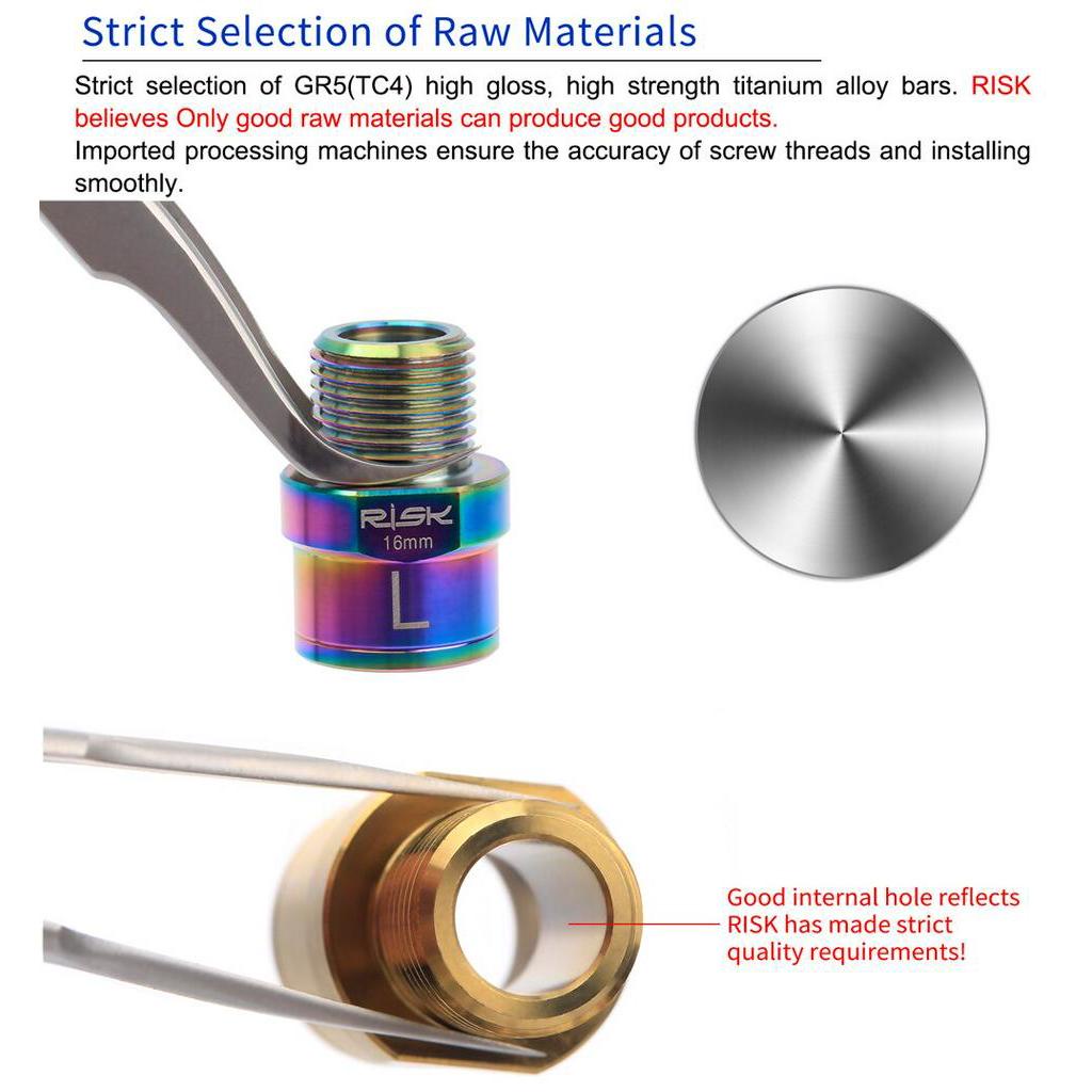 1 Cặp Đai Ốc Nối Dài Bàn Đạp Xe Đạp Bằng Hợp Kim Titan