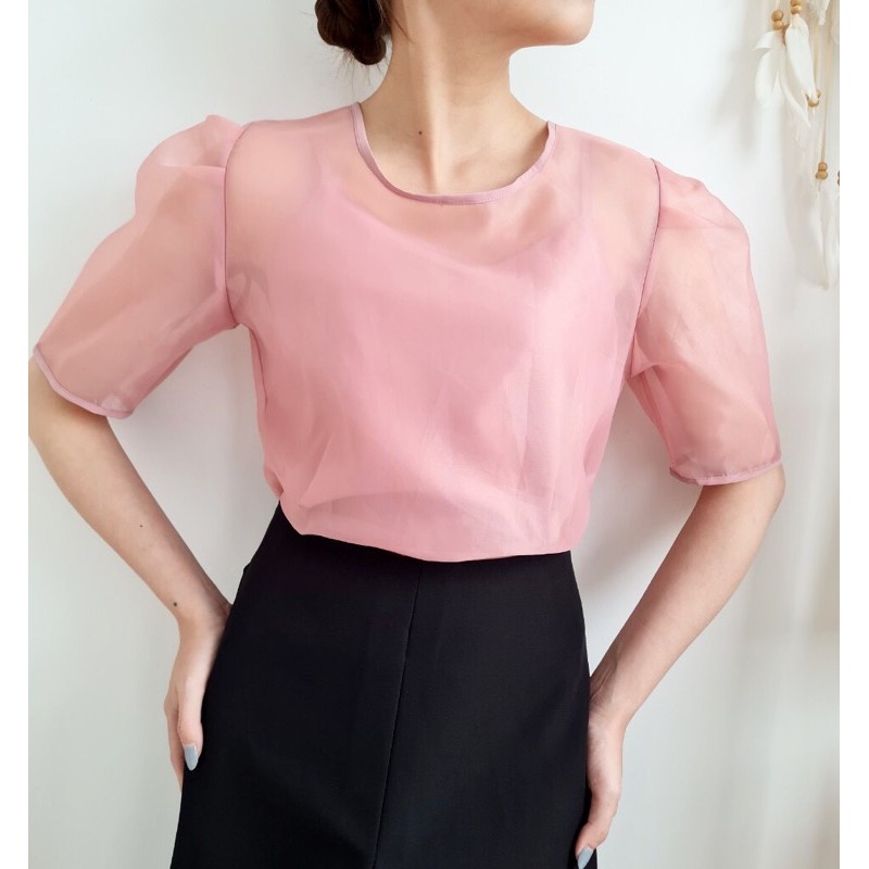 ÁO VOAN ORGANZA KÈM LỤA DÂY