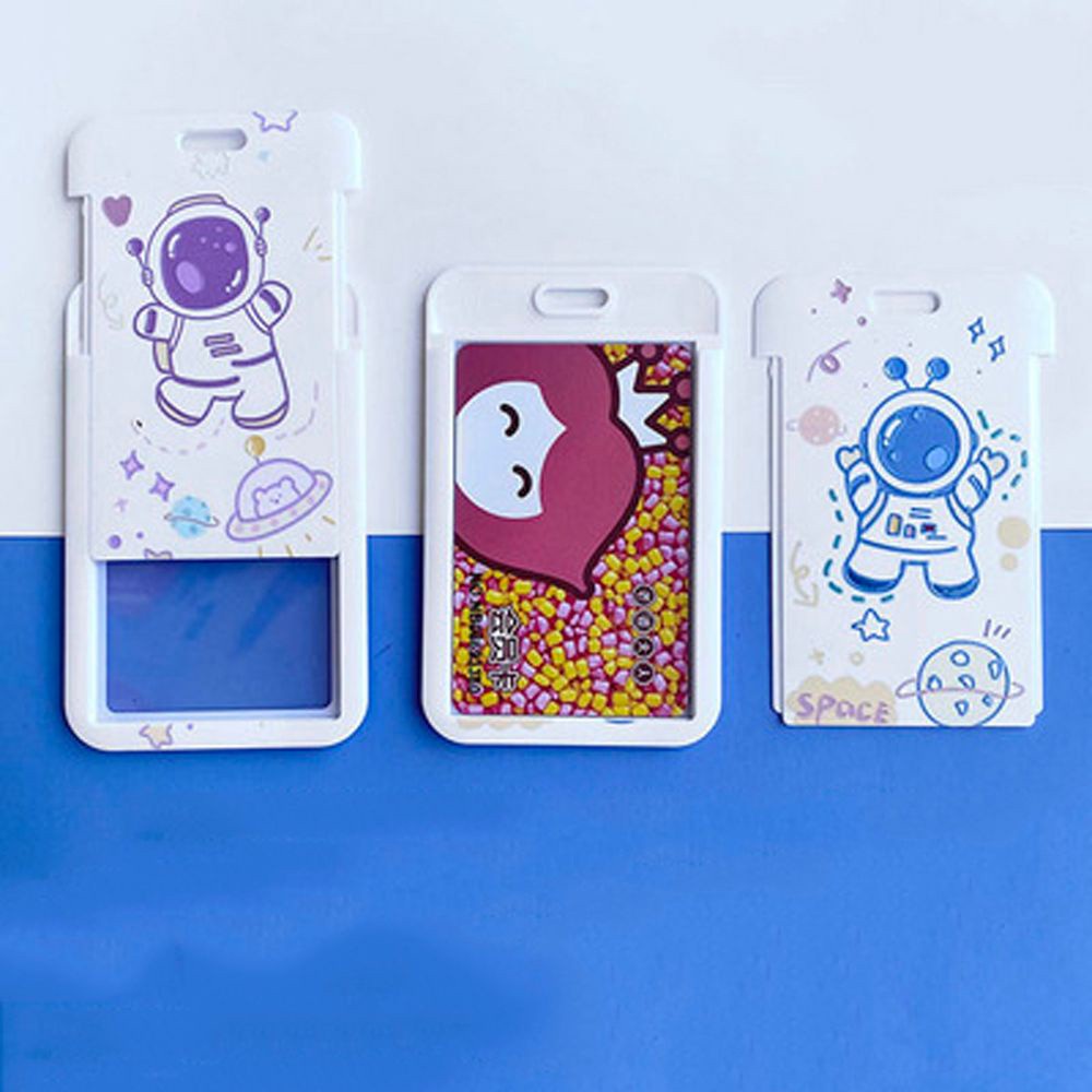 Bao Đựng Thẻ Có Dây Đeo Dài In Hình Phi Hành Gia Hoạt Hình Dễ Thương