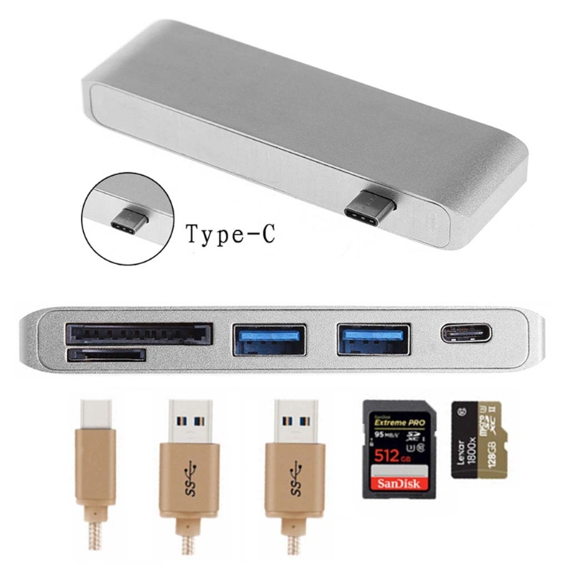 Bộ Hub Hai Cổng USB 3 0 3 0 Bằng Hợp Kim Nhôm Thông Dụng Cho PC