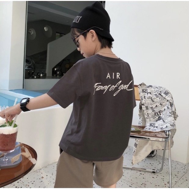 Áo thun tay lỡ cho bé Fear of god Air ,áo phông nam nữ unisex, Samyy_vn