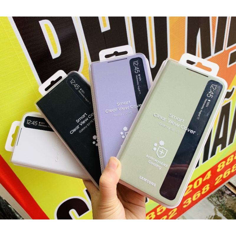 Bao Da S21 FE Smart Clear View Cover Chính Hãng Samsung Việt Nam Full Box Nguyên Seal