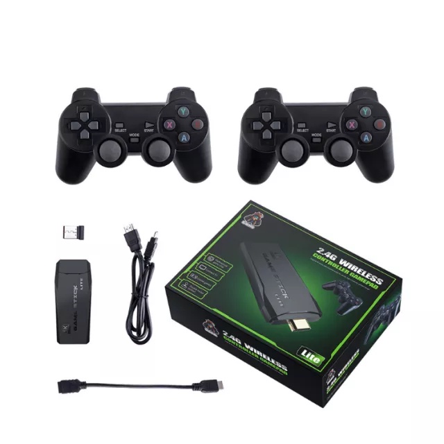 Máy chơi Game Stick 4K TẶNG THẺ 10.000 trò chơi, tay cầm không dây, VÉ TRỞ VỀ TUỔI THƠ