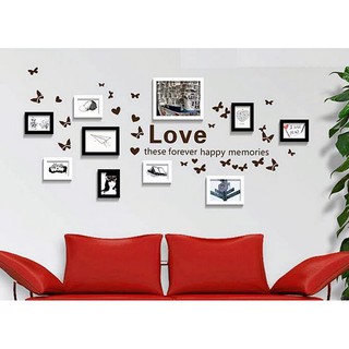 Decal chữ LOVE và bươm bướm