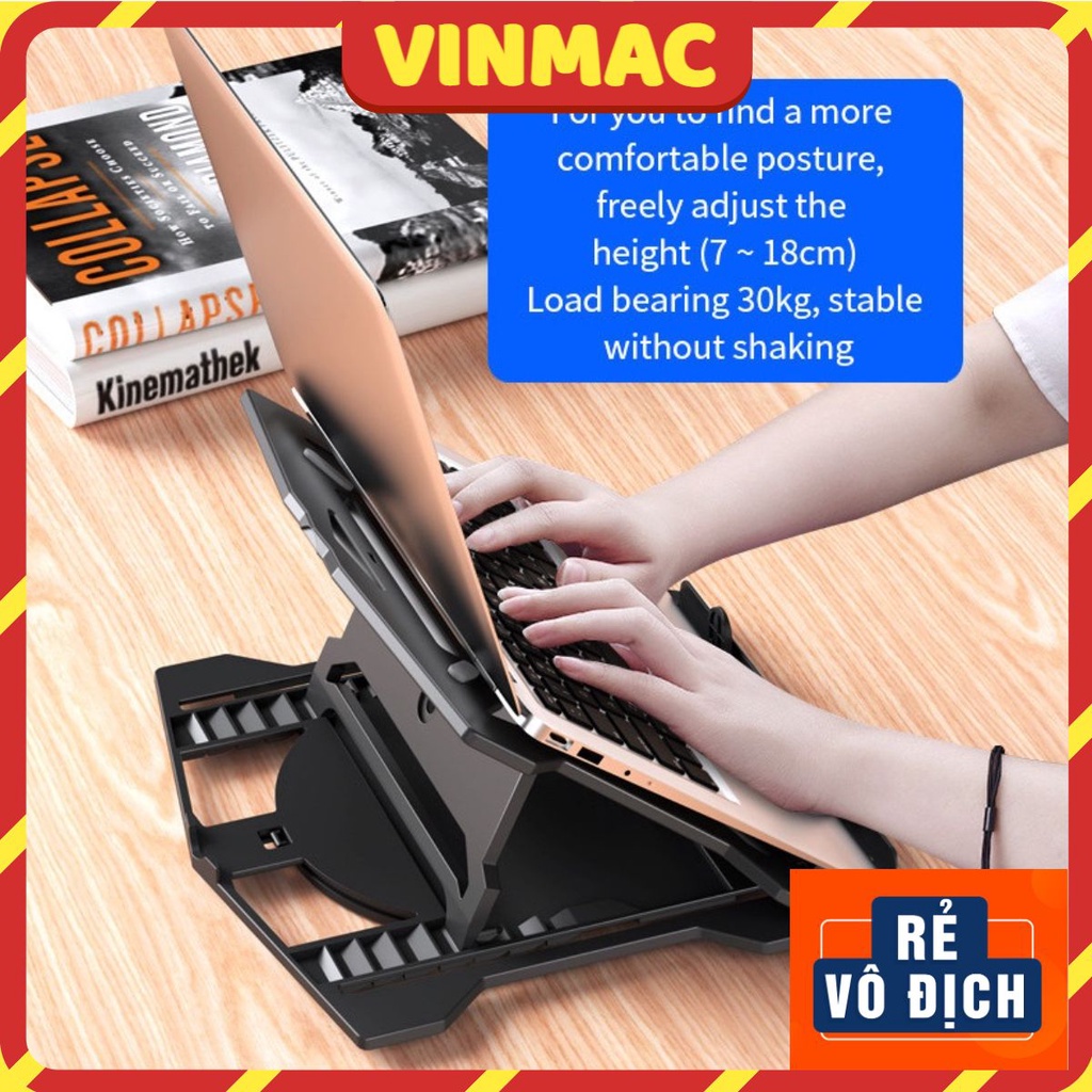 Giá Đỡ Máy Tính Macbook, Laptop, iPad N2 Kiêm Đỡ Kê Điện Thoại Bằng Nhựa ABS Chắc Chắn