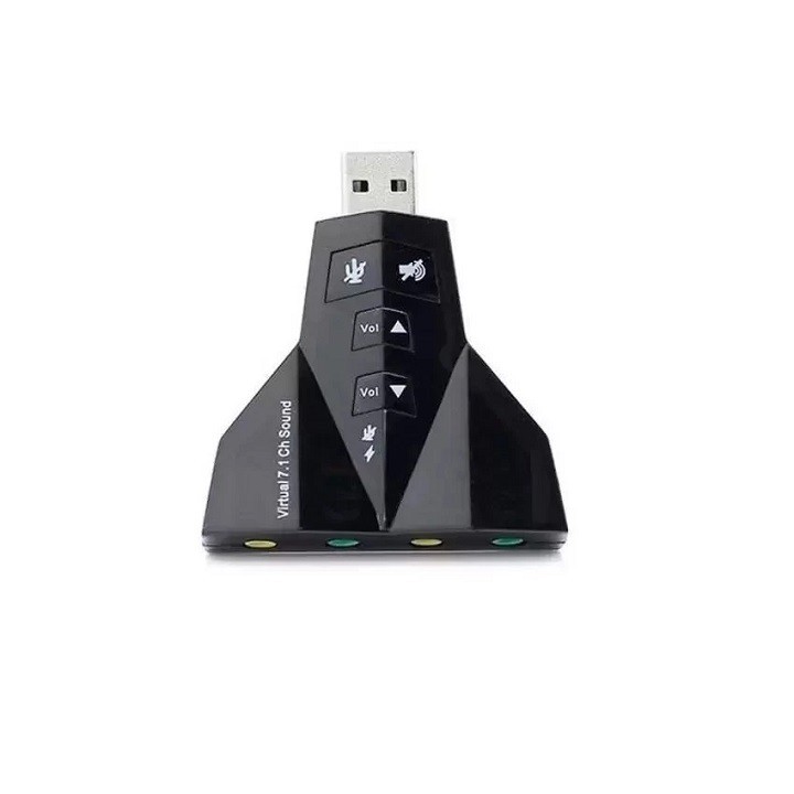 Đầu USB to Sound 3D Virtual 7.1 hình phi thuyền - Usb tàu bay âm thanh 3D 7.1