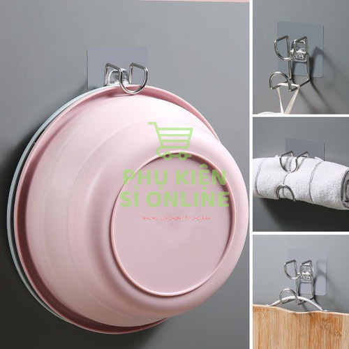 Móc Inox Dán Tường Treo Thau Chậu, Khăn, Quần Áo Store4girls