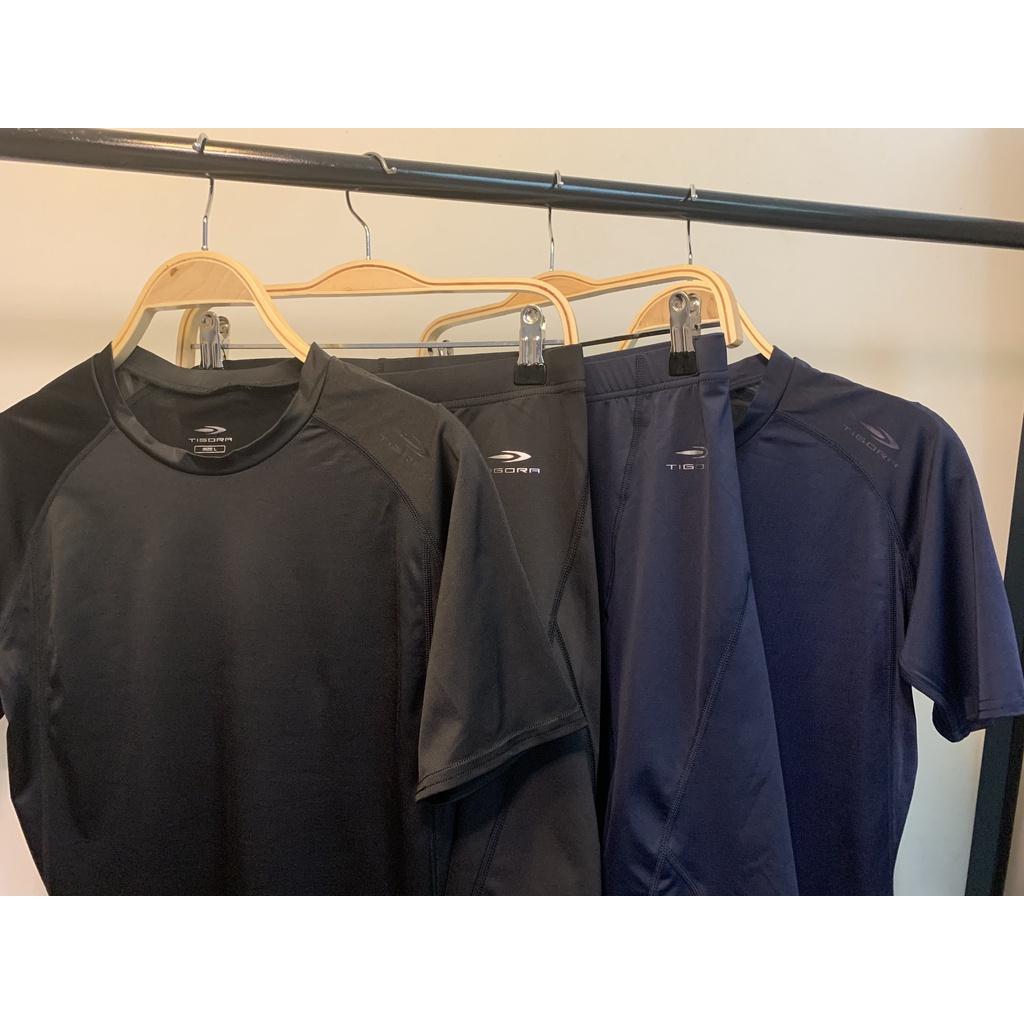Áo combat Nam Tigora Japan chính hãng 100%, cổ tròn tay ngắn, thun lạnh, co giãn, bó cơ, bơi, gym, tập thể thao