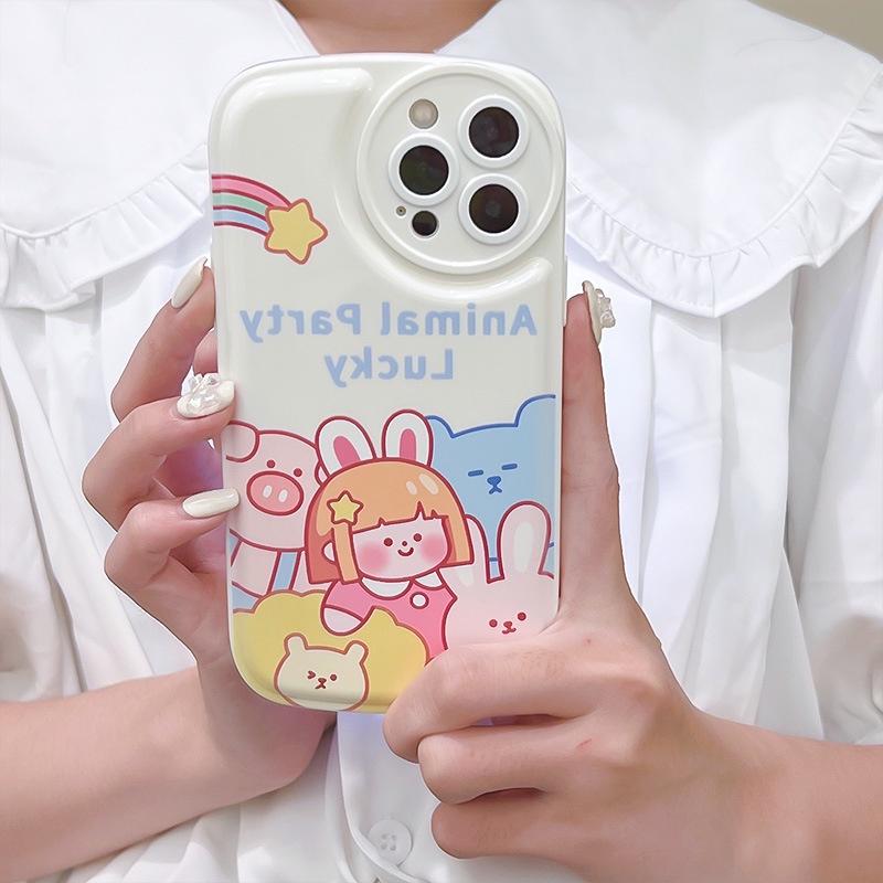Ốp lưng Phone Ốp lưng iphone Ốp Điện Thoại Silicon Trong Suốt Chống Sốc In Hình Hoạt Hình Cho iPhone 11 Pro Max 13 Pro Max 12 Pro Max 7Plus xr XS Max Dinuo case-QD