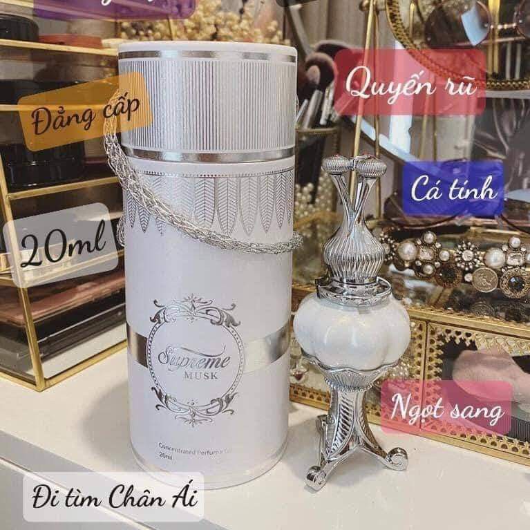 Tinh Dầu Nước Hoa Dubai  Supreme Musk ( Sup Trắng) Chính Hãng Cao Cấp Cho Nữ 20ml - Thanh mát nhẹ nhàng | BigBuy360 - bigbuy360.vn