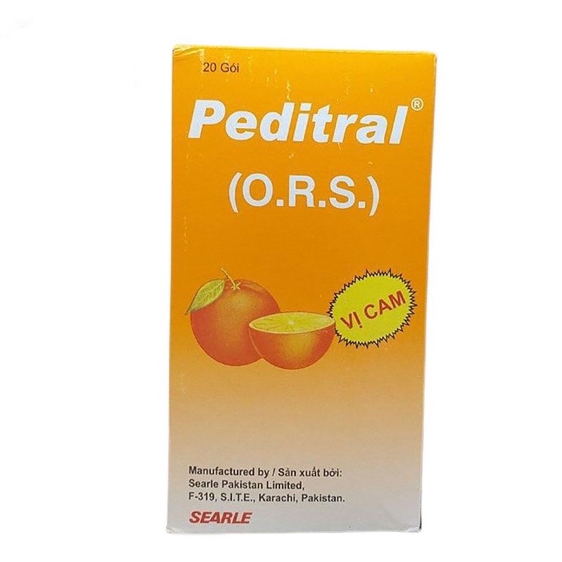 Gói bột oresol Peditral hương cam pha bù nước và điện giải