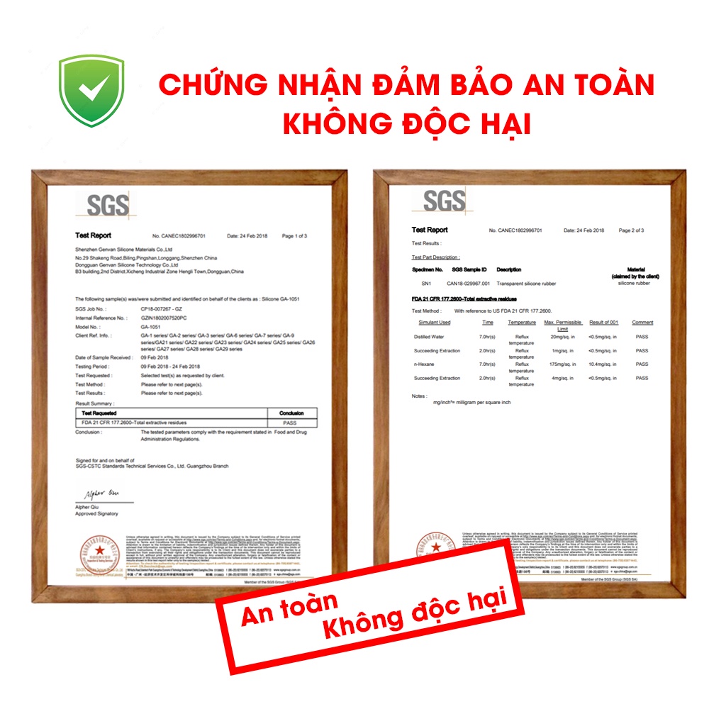 Túi silicon đựng thực phẩm Verde, đạt tiêu chuẩn FDA, an toàn không độc hại, sử dụng được ở nhiệt độ cao.