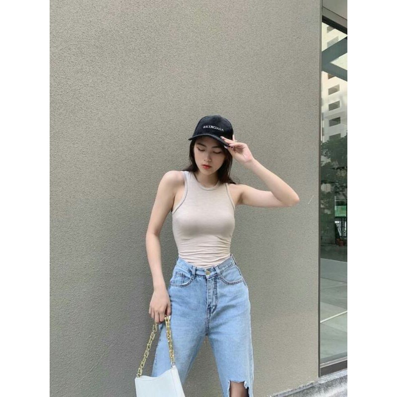 Áo Balo Croptop Nữ Cotton Tăm Cao Cấp
