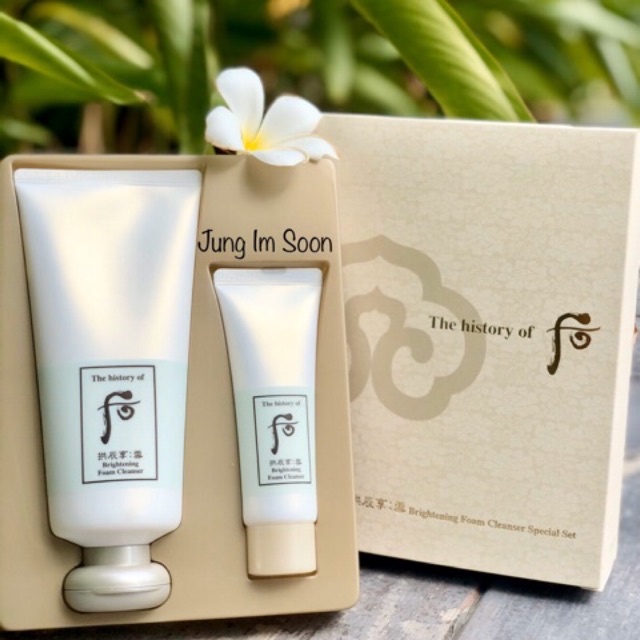 🌈 Set sữa rửa mặt làm sáng da Whoo Brightening Cleansing Foam