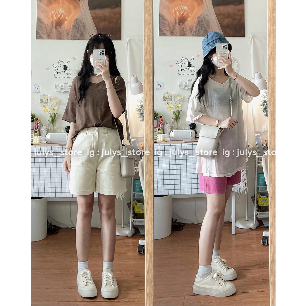 Áo len giấy cổ tim 915 (ảnh thật kèm video)