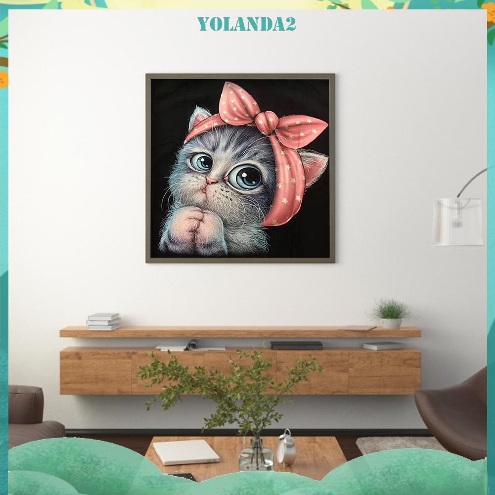 Toàn Bộ Bộ Tranh Thêu Chữ Thập Diy 11ct Hình Mèo Con