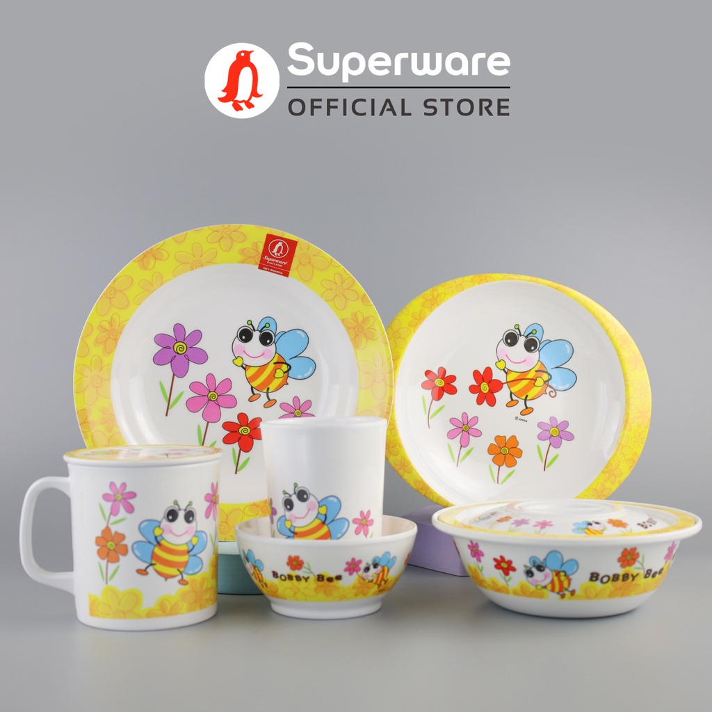 Ly Không Quai họa tiết Bobby Bee 100% Melamine | Superware Thái Lan | C346-3