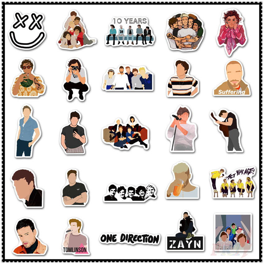 Bộ 50 Miếng Dán Chữ One Direction Series 01 - Pop 1d