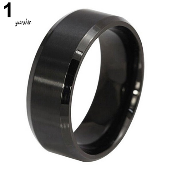 Nhẫn Thép Titan Mạ Vàng 18K Kích Thước 8mm Có Size US 5-14 Cho Nam Nữ