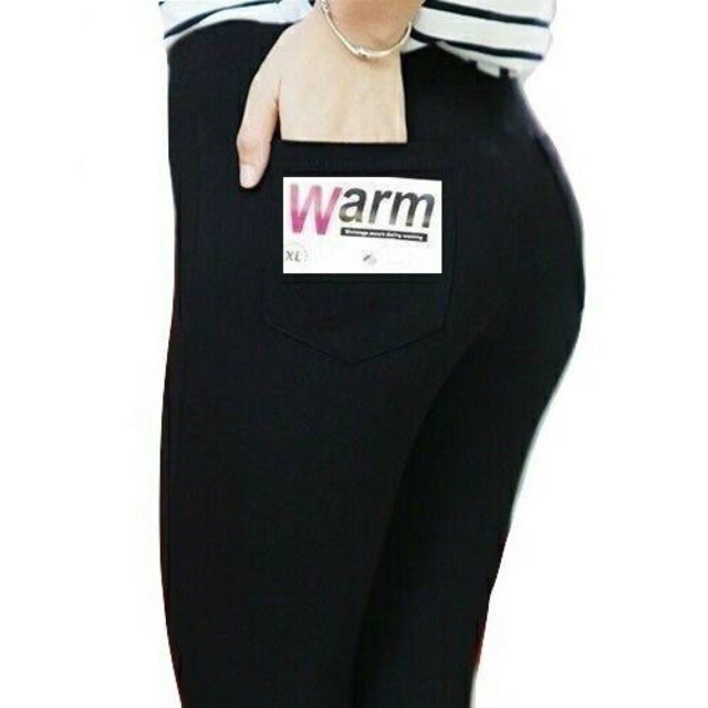 Quần legging warm cotton co giãn túi zip