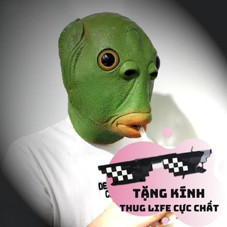 ( Hàng Có Sẵn ) Mặt nạ cá xanh