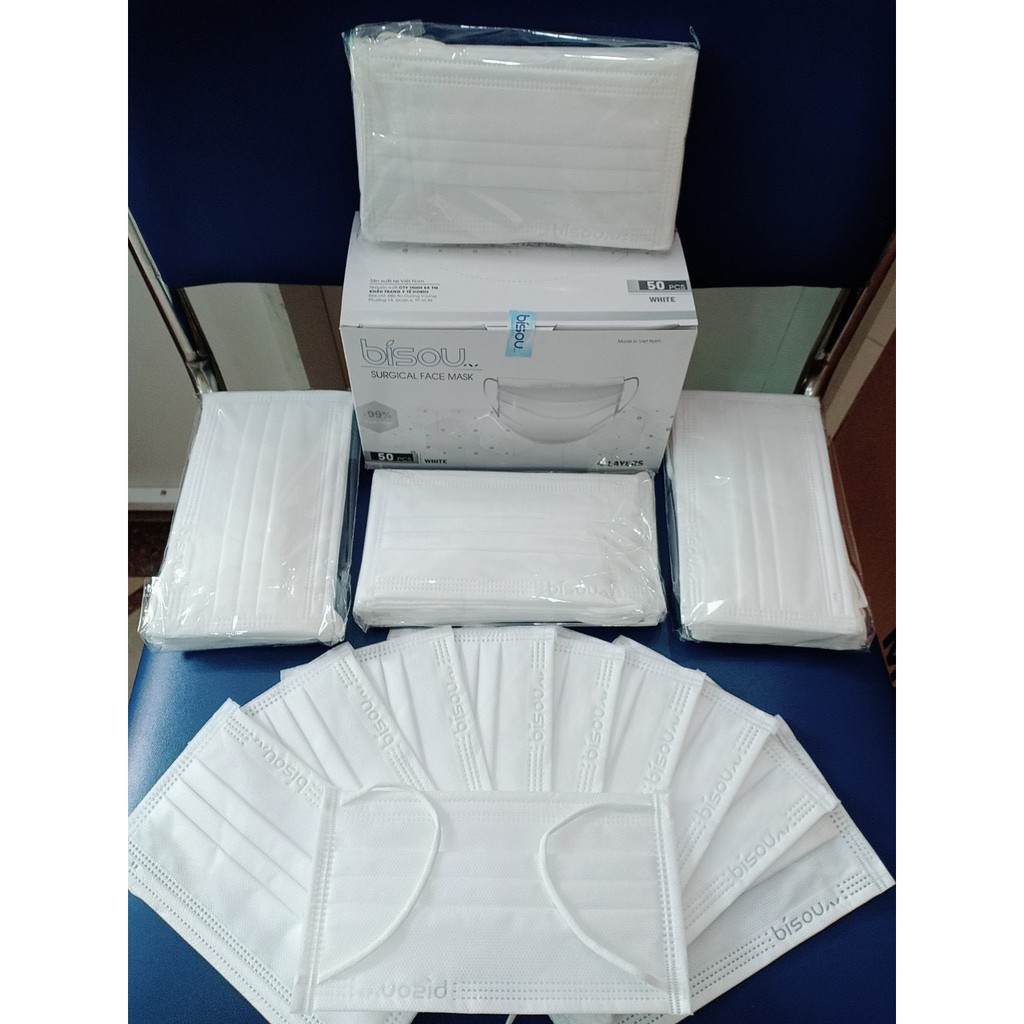 Khẩu trang y tế 4 lớp hộp 50 cái