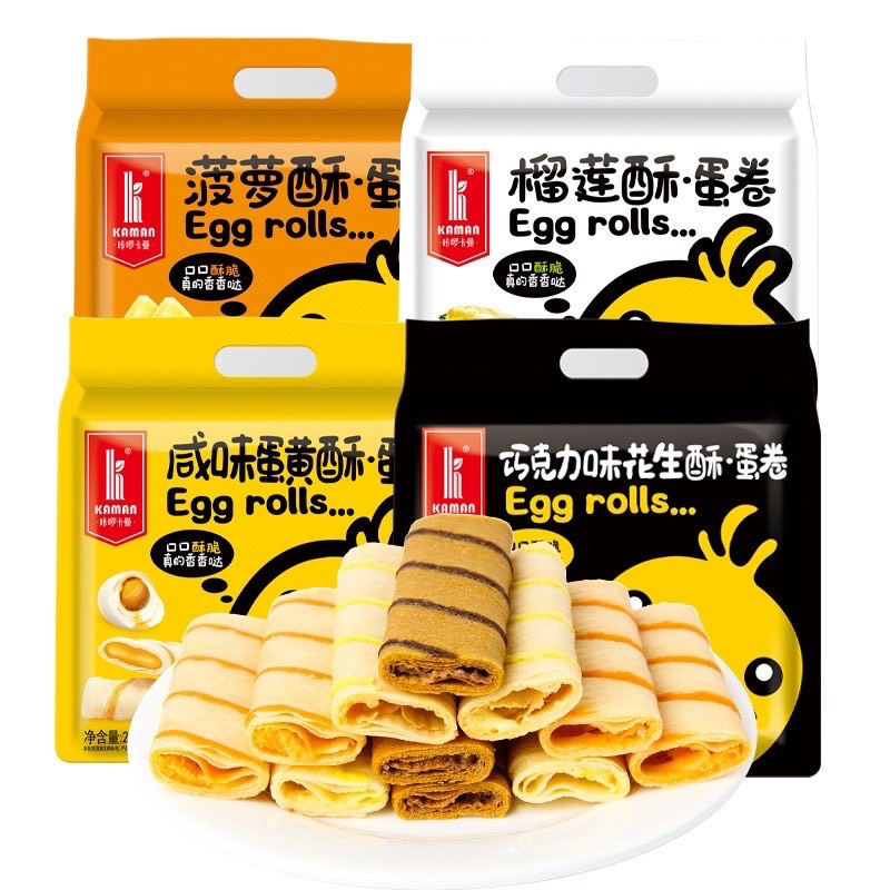 Bánh Trứng Muối Cuộn Vịt Kaman 219g