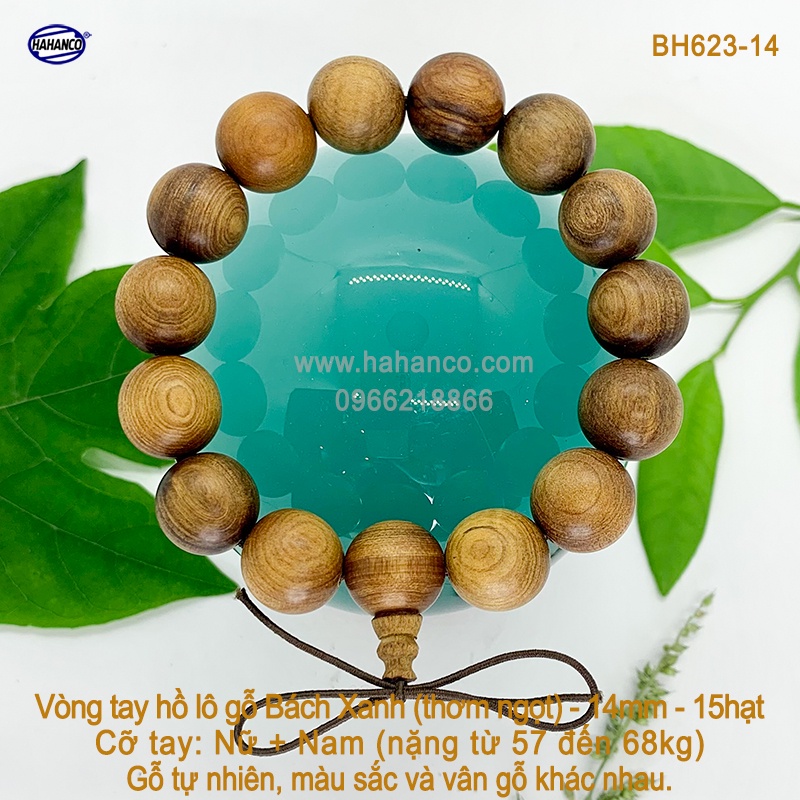 Vòng Tay HAHANCO Dành Cho Nam 14Ly Gỗ Tô Hợp Bách Cổ Thụ - Tài Lộc và Bình An (BH623-14)