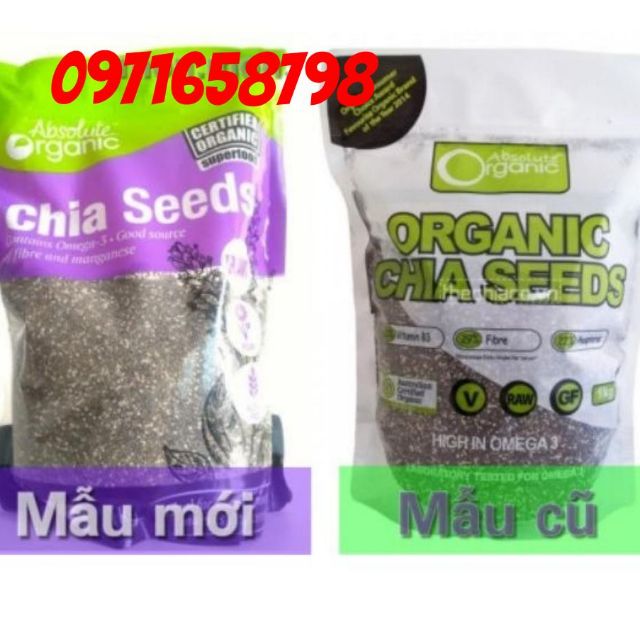 Hạt Chia Úc Absolute Organic 1000gr date 25/12/2021