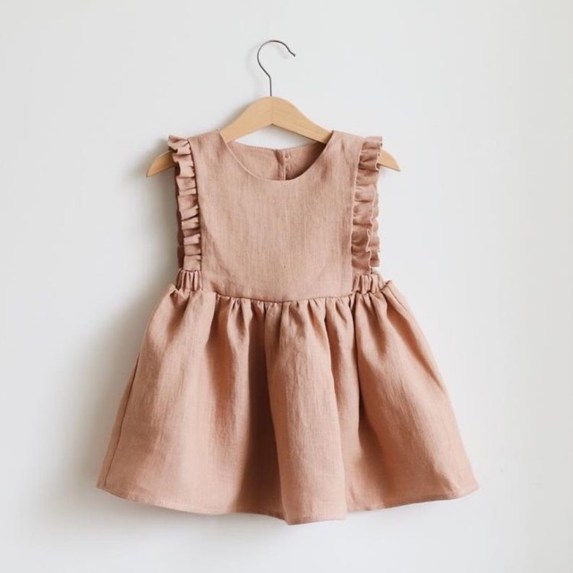 Đầm bé gái linen cao cấp,có nhiều màu B-A-M STORE