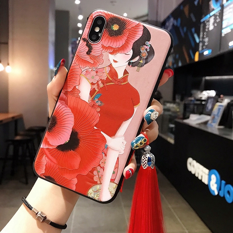 Ốp lưng hình cô gái Trung Hoa nhiều mẫu mã cho điện thoại iPhone 6 6S 7 8 Plus X XS Max Xr 11 Pro Max
