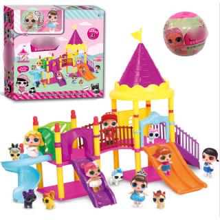 Doll Park House Game Exquisite Fun Big Slide Playset Gift Toy for LOL Surprise Doll Toys