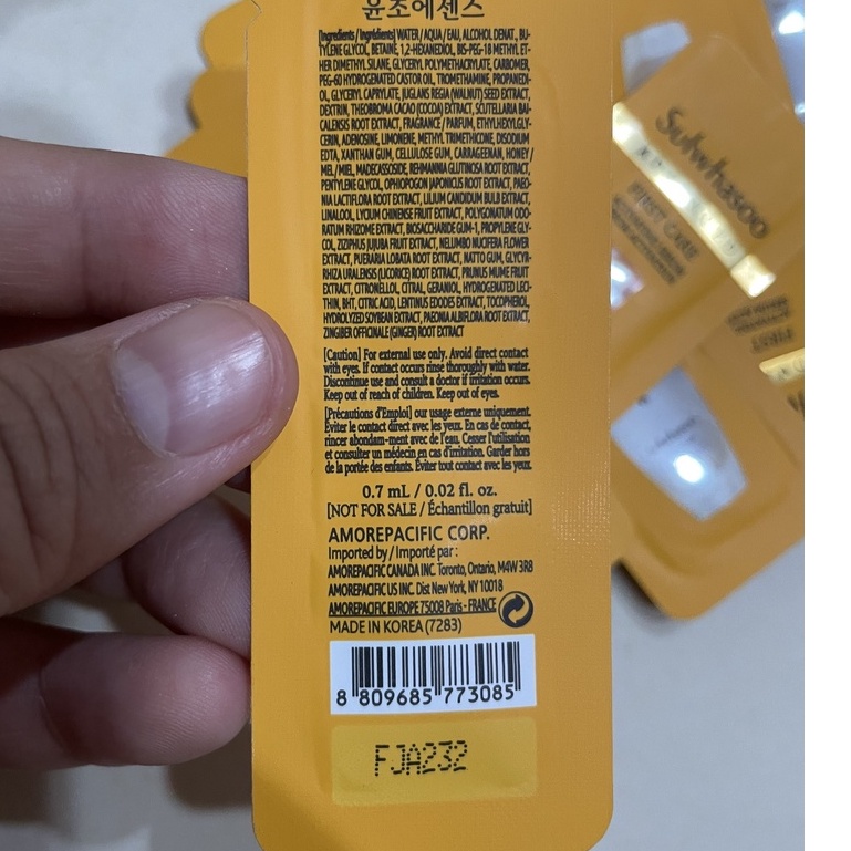 Sample mẫu thử Tinh chất Sulwhasoo First Care Activating Serum 0.7ml