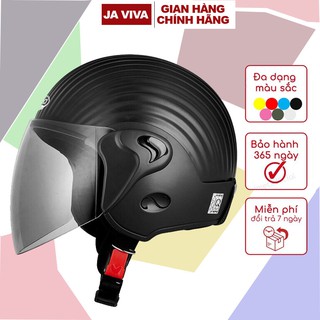 Mũ bảo hiểm nữ 3/4 đầu GRO MS318 vân sóng có kính dài nhiều màu