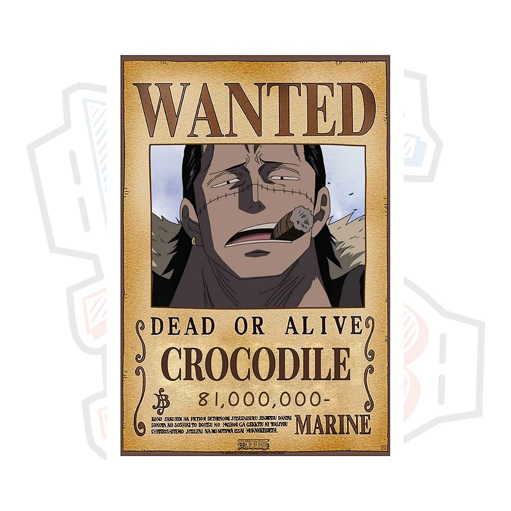 Poster truy nã Crocodile ver 2 (Thất Vũ Hải) - One Piece