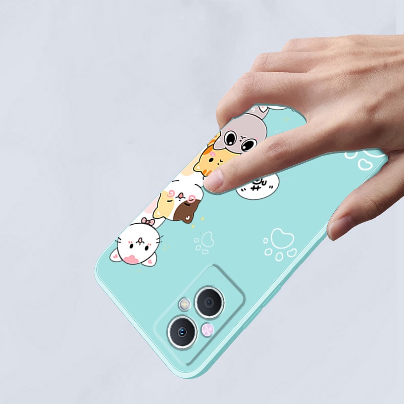 Ốp lưng OPPO RENO 7Z 5g RENO 7 Z 5g Reno7 Z 5g Ốp Điện Thoại Silicon Mềm Mịn Bảo Vệ Cho OPPO RENO 7Z 5g RENO 7 Z 5g Reno7 Z 5g DZMM01 viền vuông cute
