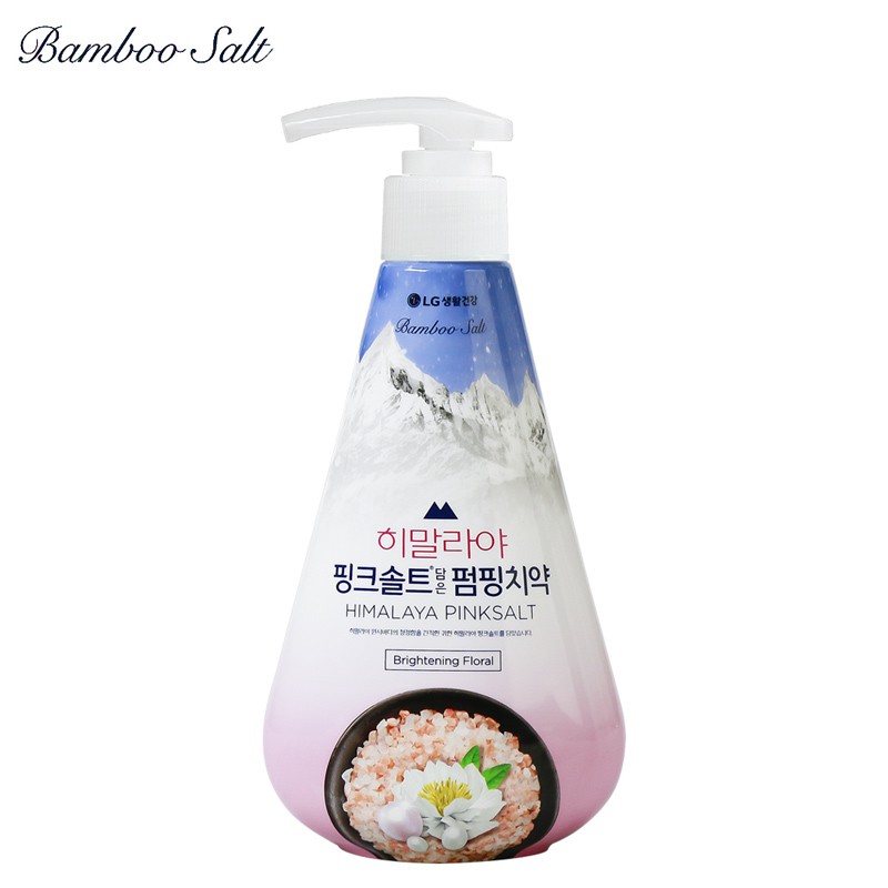 Kết quả hình ảnh cho Kem đánh răng Bamboo Salt Himalaya Pink Salt Pumping 285g - Brightening Floral