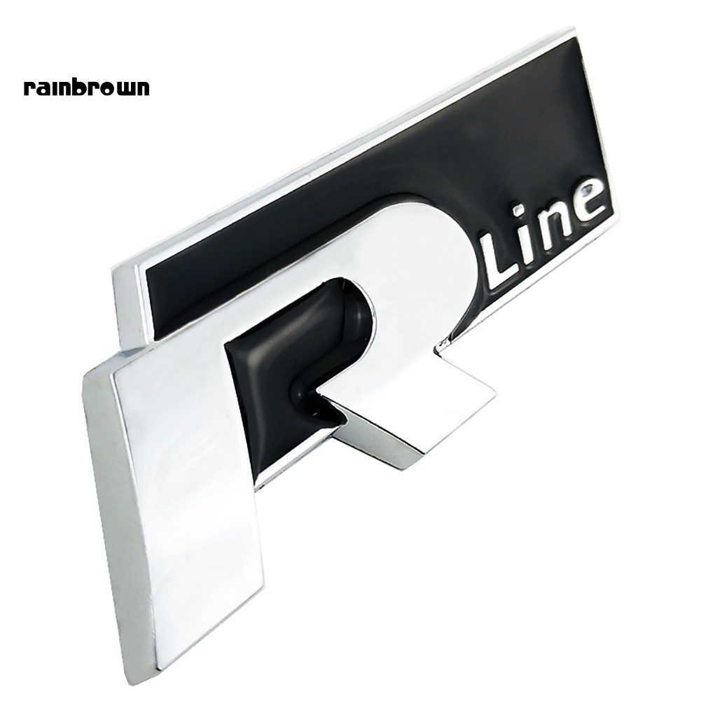 Sticker hình logo chữ R 3D bằng kim loại trang trí xe hơi VW