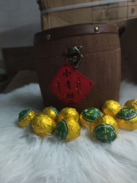 500g hộp trà Phổ Nhĩ Quýt danh trà chính hãng Đựng hộp gỗ kèm túi sang trọng