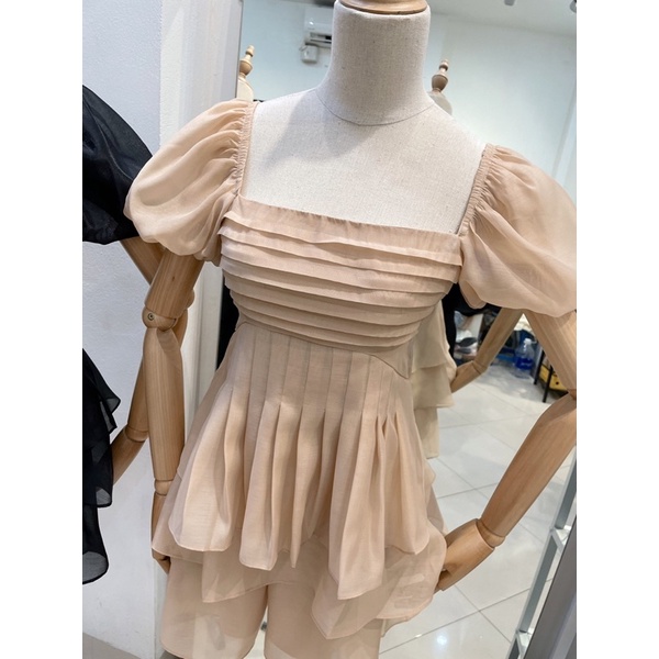 (SẴN) Set áo xếp li + quần