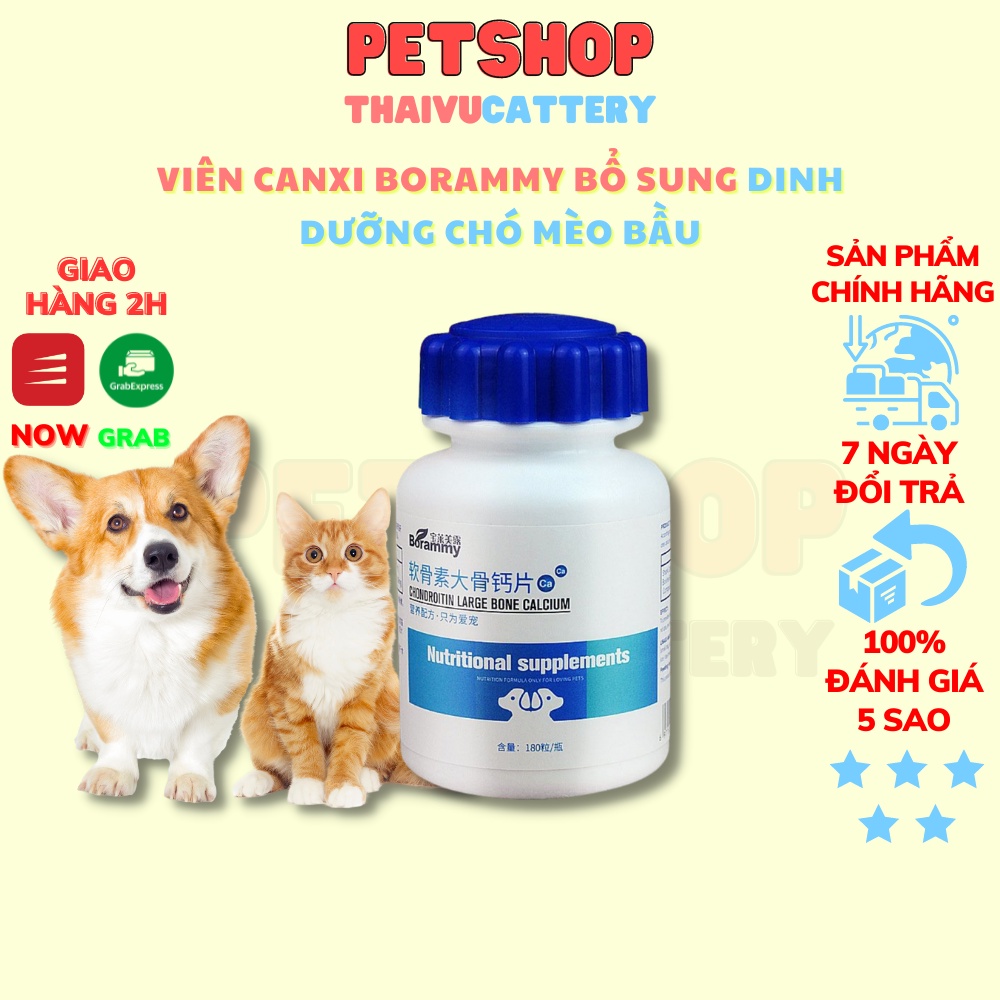 Canxi cho chó - canxi cho mèo bầu mèo sau sinh  hỗ trợ bổ sung Canxi, hấp thu canxi tự nhiên toàn diện