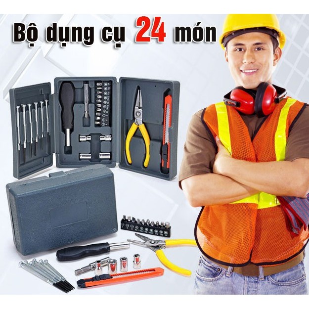 💛️FREESHIP🚛 Bộ dụng cụ đồ nghề sửa chữa đa năng 24 món 206075