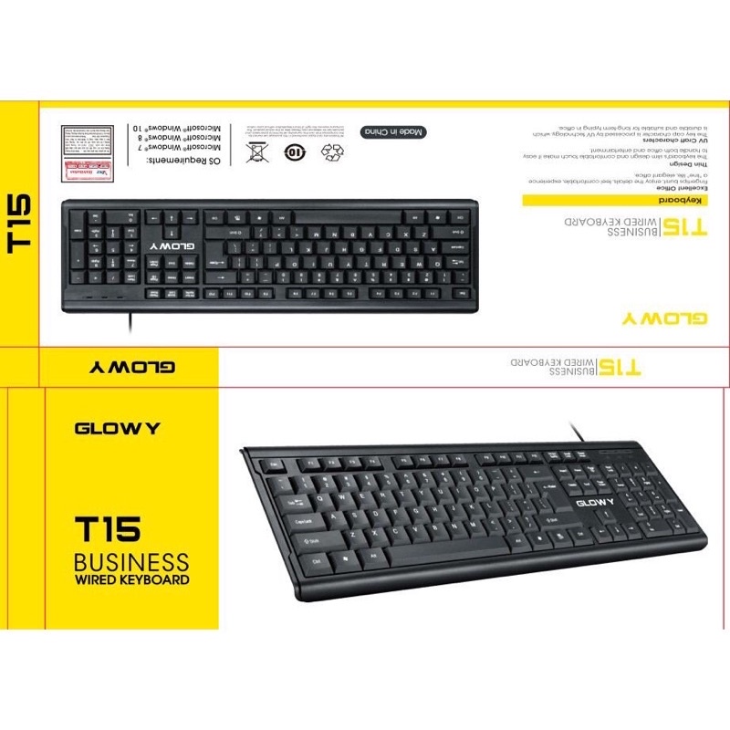 Bàn Phím Văn Phòng, Bàn Phím Máy Tính Gloway T15 Cổng Usb