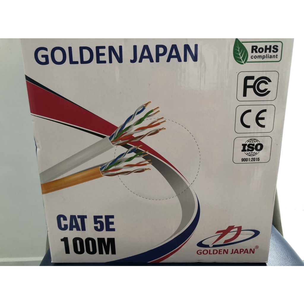 Cable LAN GOLDEN JAPAN CAT5 SFTP Chống nhiễu 100m Cam