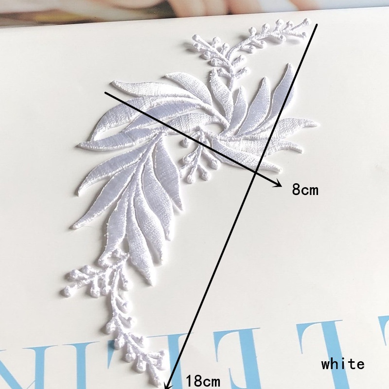 1 Miếng Dán Ủi Quần Áo Thêu Hình Chiếc Lá