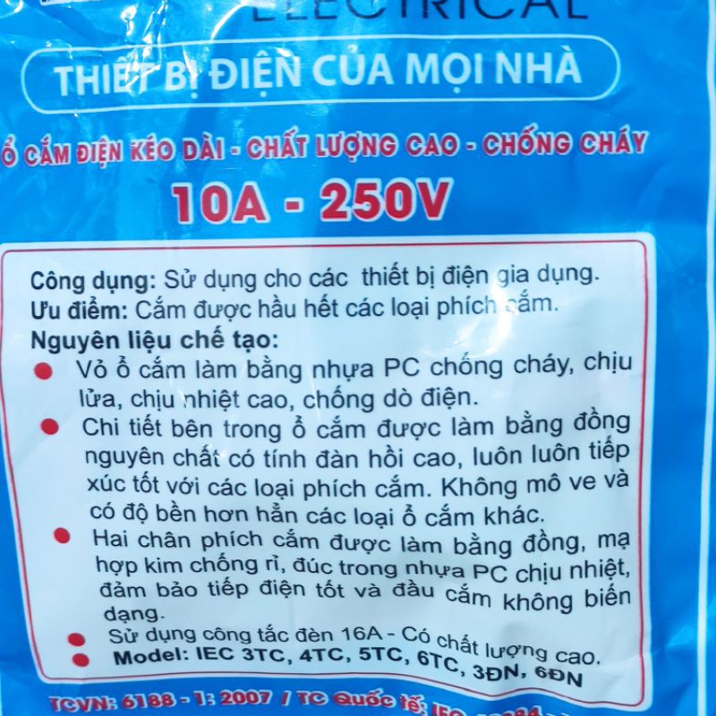 [N3T] Ổ cắm điện không dây 3 ổ Nival 750W Vỏ PC chống cháy