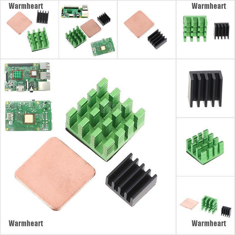 Warmheart 3 Model b aluminum heat sink raspberry pi rpi cooling cpu copper heat sink