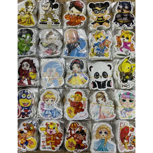 Set 10 Bao Lì Xì Chibi 2022 Hoạt Hình Siêu Dễ Thương